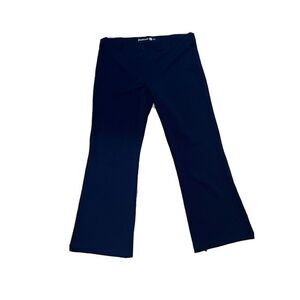 Betabrand BootCut Navy Blue Classic Dress Pant Yoga Pant Flat Front Stretchy 2XP